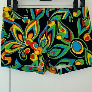 Loudmouth Golf ladies shorts sz 4 NWOT Black Shagadelic